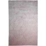 Çam Halı Emboss JR10 Pink Modern Desen Yeni Zellanda Yünü ve Viskon El Dokuması Halı