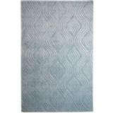 Çam Halı Emboss JR10 Turkuaz Modern Desen Yeni Zellanda Yünü ve Viskon El Dokuması Halı