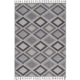 Çam Halı Enti Halı Bukle 1402 Gri Iskandinav Desenli Makine Halısı, Gri, 80 x 150