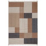 Çam Halı Enti Halı Bukle 1406 Sarı Iskandinav Desenli Makine Halısı, Sarı, 100 x 200