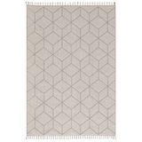 Çam Halı Enti Halı Bukle 1407 Beyaz Iskandinav Desenli Makine Halısı, Beyaz, 100 x 200