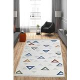 Çam Halı Enti Halı Polo 7804 Multi Iskandinav Desenli Renkli Makine Halısı, Multi, 100 x 200
