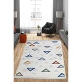 Çam Halı Enti Halı Polo 7804 Multi Iskandinav Desenli Renkli Makine Halısı, Multi 3, 160 x 230