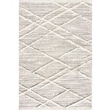 Çam Halı Enti Halı Step 2204 Gri Iskandinav Desenli Makine Halısı, Gri, 200 x 290