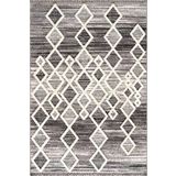 Çam Halı Enti Halı Step 2206 Gri Iskandinav Desenli Makine Halısı, Gri, 160 x 230