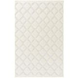 Çam Halı Enti Halı Togo 7507 Beyaz Geometrik Desenli Makine Halısı, Beyaz, 200 x 290