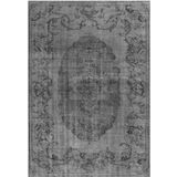 Çam Halı Gloria TD131 Gri Vintage Eskitme Desen Dokuma Saçaklı Kilim
