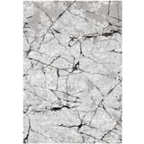 Çam Halı Gloria TD35003 Gri Mermer Desen Dokuma Saçaklı Kilim