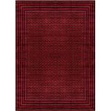 Çam Halı Gloria TD404 Bordo Afgan Desen Dokuma Saçaklı Kilim