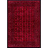 Çam Halı Gloria TD410 Bordo Afgan Desen Dokuma Saçaklı Kilim