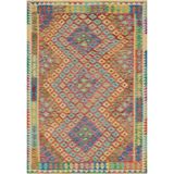 Çam Halı Gloria TD411 Multi Etnik Desen Dokuma Saçaklı Kilim