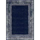 Çam Halı Gloria TD67301 Lacivert Art Deco Versace Desen Dokuma Saçaklı Kilim
