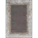 Çam Halı Gloria TD67303 Gri Art Deco Versace Desen Dokuma Saçaklı Kilim