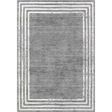 Çam Halı Gloria TD716 Gri Art Deco Modern Desen Dokuma Saçaklı Kilim