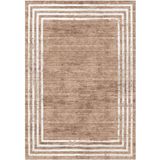 Çam Halı Gloria TD71601 Bej Art Deco Modern Desen Dokuma Saçaklı Kilim