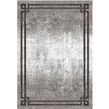 Çam Halı Gloria TD71704 Gri Art Deco Modern Desen Dokuma Saçaklı Kilim
