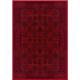 Çam Halı Gloria TD720 Bordo Afgan Desen Dokuma Saçaklı Kilim