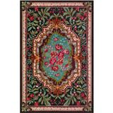Çam Halı Gloria TD731 Siyah Karabağ Desen Dokuma Saçaklı Kilim
