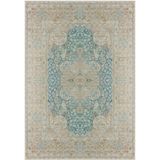 Çam Halı Gloria TD752 Mavi Klasik Desen Dokuma Saçaklı Kilim