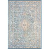 Çam Halı Gloria TD753 Mavi Klasik Desen Dokuma Saçaklı Kilim
