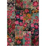 Çam Halı Gloria TD766 Multi Karabağ Patchwork Desen Dokuma Saçaklı Kilim - Renkli - 160 x 230 cm