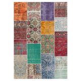 Çam Halı Gloria TD776 Multi Patchwork Desen Dokuma Saçaklı Kilim