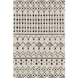 Çam Halı Gloria TD862 Krem Siyah İskandinav Tarzı Dokuma Saçaklı Kilim