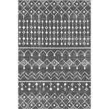 Çam Halı Gloria TD86202 Gri İskandinav Tarzı Dokuma Saçaklı Kilim