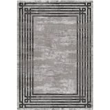 Çam Halı Gloria TD95402 Gri Art Deco Modern Desen Dokuma Saçaklı Kilim