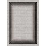 Çam Halı Gloria TD955 Gri Art Deco Modern Desen Dokuma Saçaklı Kilim