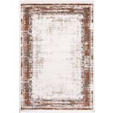 Çam Halı Lizbon 4502 Taba Enti Halı Modern Eskitme Desenli Makine Halısı