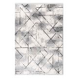 Çam Halı Lizbon 4511 Gri 80x300 cmEnti Halı Modern Eskitme Desenli Makine Halısı