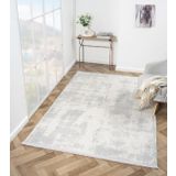 Çam Halı London LY002G Gri Krem Modern Desen Salon Halısı