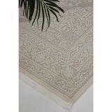Çam Halı Miras 6807 Beyaz Klasik Eskitme Desenli Makine Halısı, BEYAZ, 80 x 150