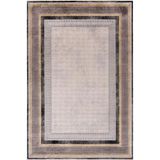 Çam Halı Naturel 1705 Gri Sarı 100x300 cm Romans Halı Modern Desenli Makine Halısı