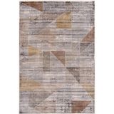 Çam Halı Naturel 1710 Gri Sarı 200x290 cm Romans Halı Modern Eskitme Desenli Makine Halısı