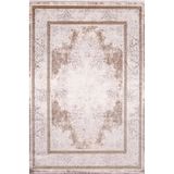 Çam Halı Naturel 1712 Kahverengi 80x300 cm Romans Halı Klasik Eskitme Desenli Makine Halısı