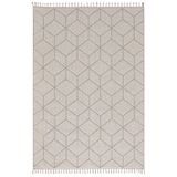 Çam Halı Side 1407 Beyaz İskandinav Desenli Koridor Halısı Kesme Yolluk Mutfak Halısı Modern Salon H, Beyaz, 120 x 200