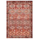 Çam Halı Siesta Etnik 32-359 Etnik Eskitme Desenli Dokuma Tabanlı Yıkanabilir Şönil Salon ve Oda Hal, Multi 2, 130 x 190