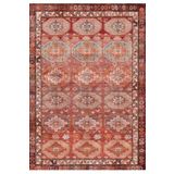 Çam Halı Siesta Etnik 32-359 Etnik Eskitme Desenli Dokuma Tabanlı Yıkanabilir Şönil Salon ve Oda Hal, Multi 2, 190 x 290