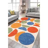 Çam Halı Siesta Kids 32-581 Modern Desenli Dokuma Tabanlı Yıkanabilir Şönil Çocuk Odası Halısı, Multi, 150 x 230