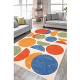 Çam Halı Siesta Kids 32-581 Modern Desenli Dokuma Tabanlı Yıkanabilir Şönil Çocuk Odası Halısı, Multi, 250 x 350