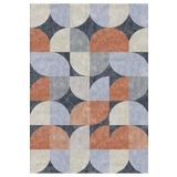Çam Halı Siesta Modern 32-528 Modern Desenli Dokuma Tabanlı Yıkanabilir Şönil Salon ve Oda Halısı, Turuncu, 75 x 300