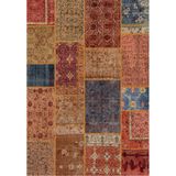 Çam Halı Siesta Patchwork 32-460 Etnik Eskitme Desenli Dokuma Tabanlı Yıkanabilir Şönil Salon ve Oda Halısı