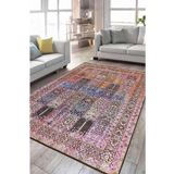 Çam Halı Siesta Vintage 32-156 Etnik Eskitme Desenli Dokuma Tabanlı Yıkanabilir Şönil Salon ve Oda H, Multi 2, 230 x 330