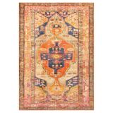Çam Halı Siesta Vintage 32-352 Etnik Eskitme Desenli Dokuma Tabanlı Yıkanabilir Şönil Salon ve Oda H, Lacivert 3, 190 x 290
