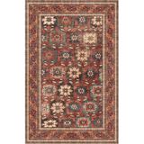 Çam Halı Siesta Vintage 32-540 Etnik Eskitme Desenli Dokuma Tabanlı Yıkanabilir Şönil Salon ve Oda H, Multi 6, 75 x 150