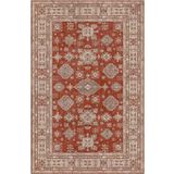 Çam Halı Siesta Vintage 32-542 Etnik Eskitme Desenli Dokuma Tabanlı Yıkanabilir Şönil Salon ve Oda H, Kiremit, 115 x 170