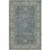 Çam Halı Siesta Vintage 32-544 Etnik Eskitme Desenli Dokuma Tabanlı Yıkanabilir Şönil Salon ve Oda H, Mavi, 150 x 230