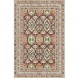 Çam Halı Siesta Vintage 32-547 Etnik Eskitme Desenli Dokuma Tabanlı Yıkanabilir Şönil Salon ve Oda H, Multi 5, 75 x 150
